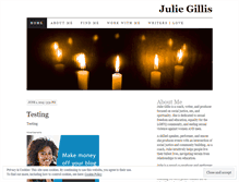 Tablet Screenshot of juliegillis.wordpress.com