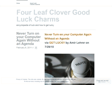 Tablet Screenshot of fourleafclovergoodluckcharms.wordpress.com