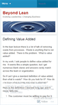 Mobile Screenshot of beyondlean.wordpress.com