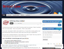 Tablet Screenshot of beyondlean.wordpress.com