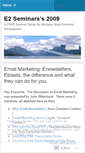 Mobile Screenshot of e2seminars.wordpress.com