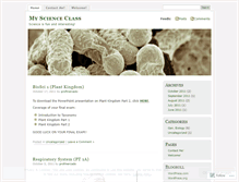Tablet Screenshot of myscienceclass.wordpress.com