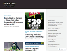 Tablet Screenshot of cricic.wordpress.com