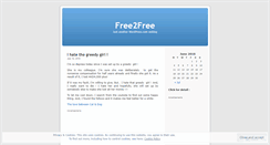 Desktop Screenshot of free2free.wordpress.com