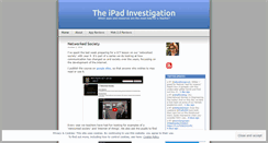 Desktop Screenshot of ipadinvestigation.wordpress.com