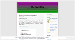 Desktop Screenshot of gymblog.wordpress.com