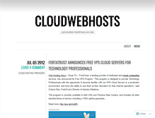 Tablet Screenshot of cloudwebhosts.wordpress.com