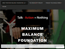 Tablet Screenshot of maximumbalance.wordpress.com
