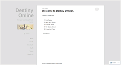 Desktop Screenshot of destinyon.wordpress.com