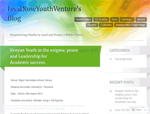 Tablet Screenshot of leadnowyouthventure.wordpress.com