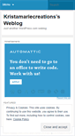 Mobile Screenshot of kristamariecreations.wordpress.com