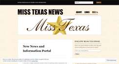 Desktop Screenshot of misstexasnews.wordpress.com