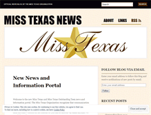 Tablet Screenshot of misstexasnews.wordpress.com