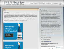 Tablet Screenshot of bluewaterbaysportsacademy.wordpress.com