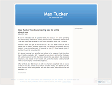 Tablet Screenshot of maxtucker.wordpress.com