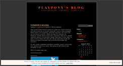 Desktop Screenshot of playpony.wordpress.com