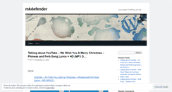 Desktop Screenshot of mkdefender.wordpress.com