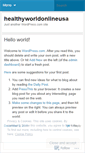 Mobile Screenshot of healthyworldonlineusa.wordpress.com