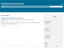 Tablet Screenshot of healthyworldonlineusa.wordpress.com