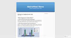 Desktop Screenshot of metrowestnews.wordpress.com