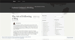Desktop Screenshot of gabrielgrimes.wordpress.com