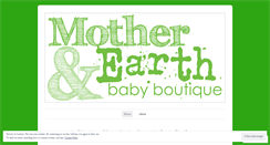 Desktop Screenshot of motherandearthbaby.wordpress.com