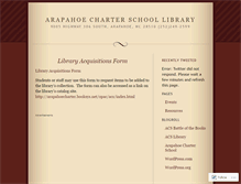 Tablet Screenshot of acslibrary.wordpress.com