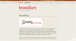 Desktop Screenshot of brandiary.wordpress.com