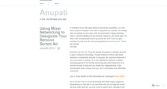 Desktop Screenshot of anupati.wordpress.com