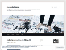 Tablet Screenshot of materializada.wordpress.com