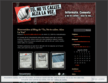 Tablet Screenshot of notecallesalzalavoz.wordpress.com