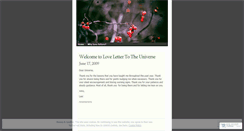Desktop Screenshot of lovelettertotheuniverse.wordpress.com