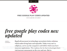 Tablet Screenshot of freegoogleplaycodesupdated.wordpress.com