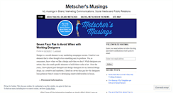 Desktop Screenshot of metschermusings.wordpress.com