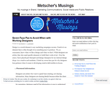 Tablet Screenshot of metschermusings.wordpress.com