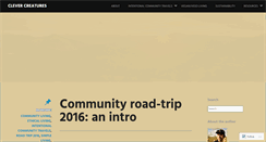 Desktop Screenshot of clevercreatures.wordpress.com
