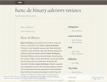 Tablet Screenshot of hsiping.bancdebinaryadvisorsreviews.wordpress.com