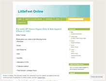 Tablet Screenshot of littlefeetonline.wordpress.com