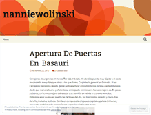 Tablet Screenshot of nanniewolinski.wordpress.com