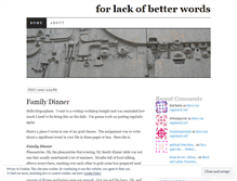 Tablet Screenshot of forlackofbetterwords.wordpress.com