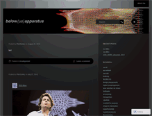 Tablet Screenshot of belowusapparatus.wordpress.com