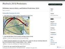 Tablet Screenshot of 2010predictions.wordpress.com