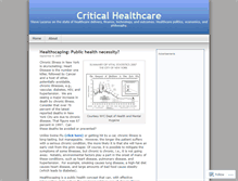 Tablet Screenshot of criticalhealth.wordpress.com