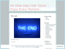 Tablet Screenshot of pinkmsg.wordpress.com