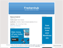 Tablet Screenshot of freshershub.wordpress.com