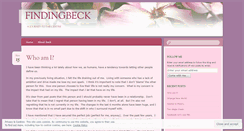 Desktop Screenshot of findingbeck.wordpress.com