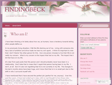 Tablet Screenshot of findingbeck.wordpress.com