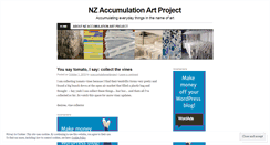 Desktop Screenshot of nzaccumulationartproject.wordpress.com