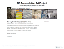 Tablet Screenshot of nzaccumulationartproject.wordpress.com