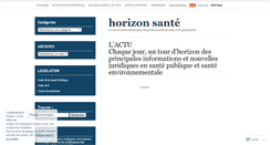 Desktop Screenshot of horizonsante.wordpress.com